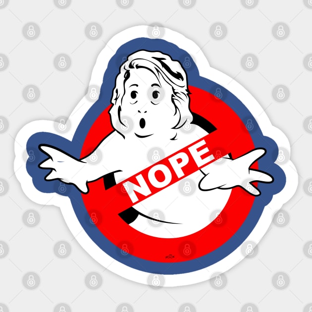 Hillary Buster - NOPE Sticker by SEspider